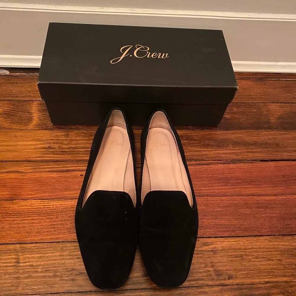 J. Crew Classic Black Suede Loafers